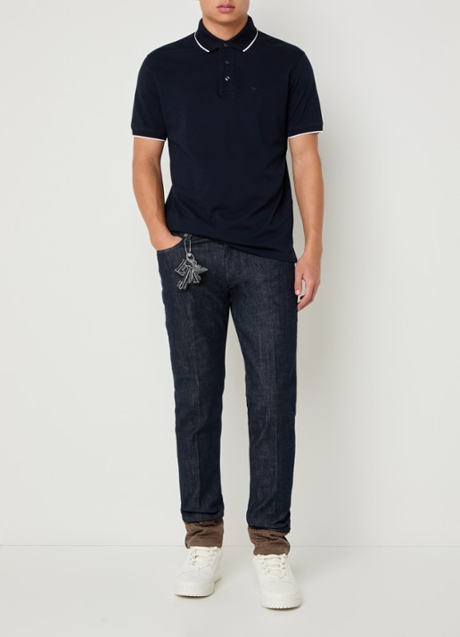 Armani Slim fit jeans met steekzakken - voorkant 2 paars