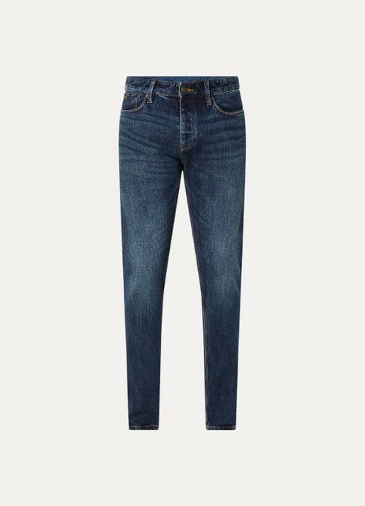 Armani Slim fit jeans met steekzakken - voorkant 3 royalblauw