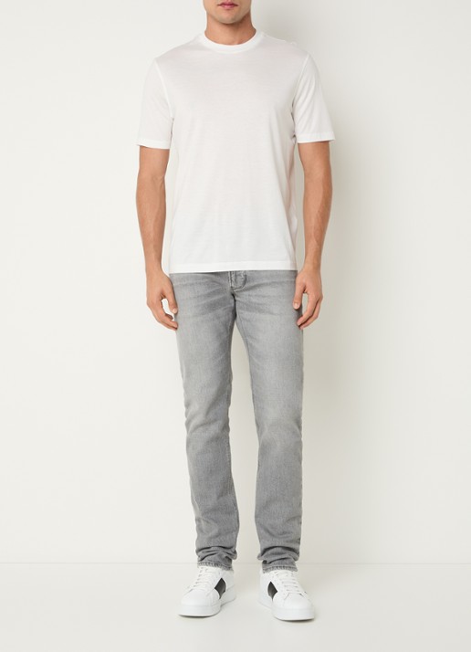 Armani Slim fit jeans met steekzakken - voorkant 3 middenblauw