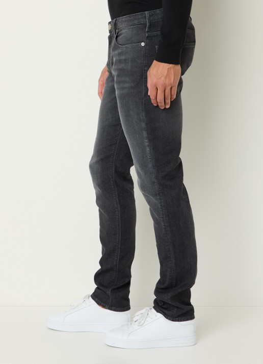 Armani Slim fit jeans met steekzakken - detail 2 antraciet