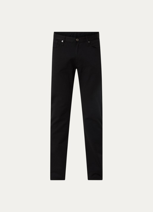 Armani Slim fit jeans met steekzakken - voorkant 2 zwart