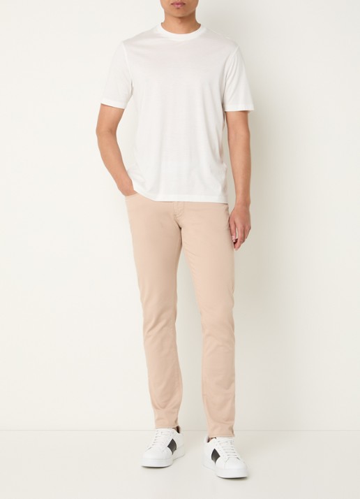 Armani Slim fit jeans met steekzakken - voorkant 5 beige