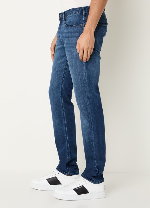 Armani Slim fit jeans met steekzakken - detail 4 indigo