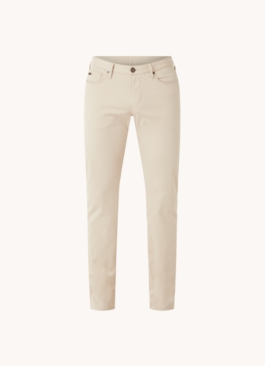 Armani Slim fit jeans met stretch en gekleurde wassing - voorkant 4 beige