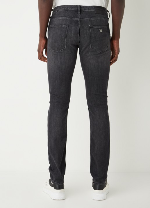 Armani Slim fit jeans met stretch - achterkant antraciet