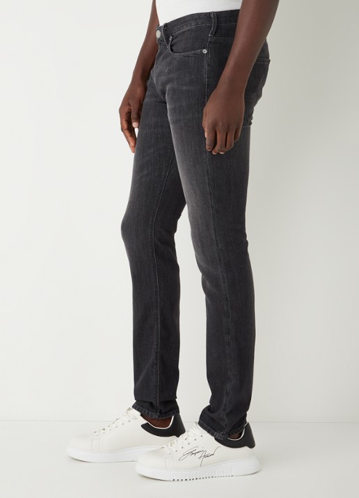 Armani Slim fit jeans met stretch - detail 5 antraciet