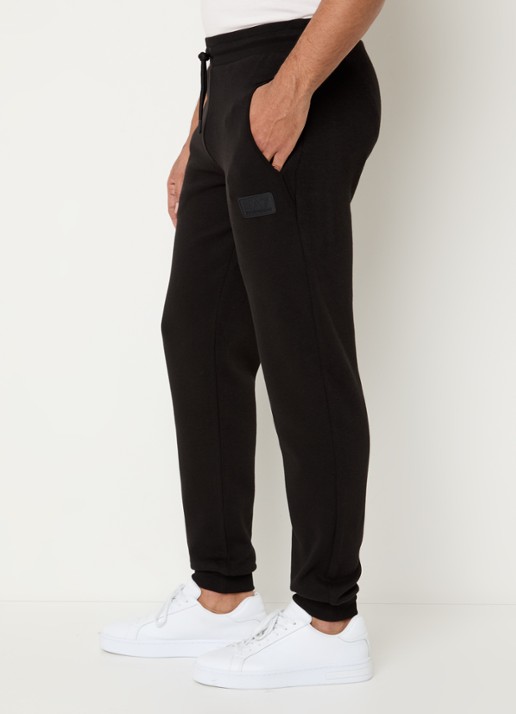 Armani Slim fit joggingbroek met logo en steekzakken - detail 2 zwart