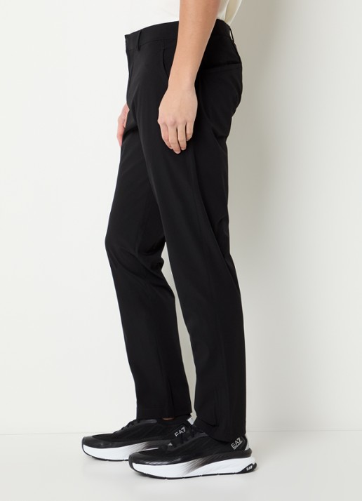 Armani Slim fit pantalon met steekzakken - detail 5 zwart
