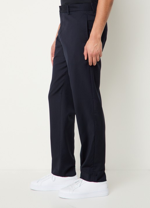 Armani Slim fit pantalon met steekzakken - detail 4 donkerblauw
