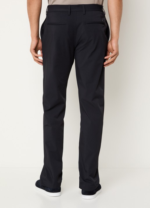 Armani Slim fit pantalon met steekzakken - achterkant donkerblauw