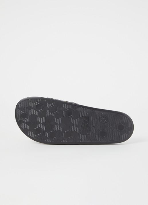 Armani Slipper met logo - detail 5 hazelnootbruin