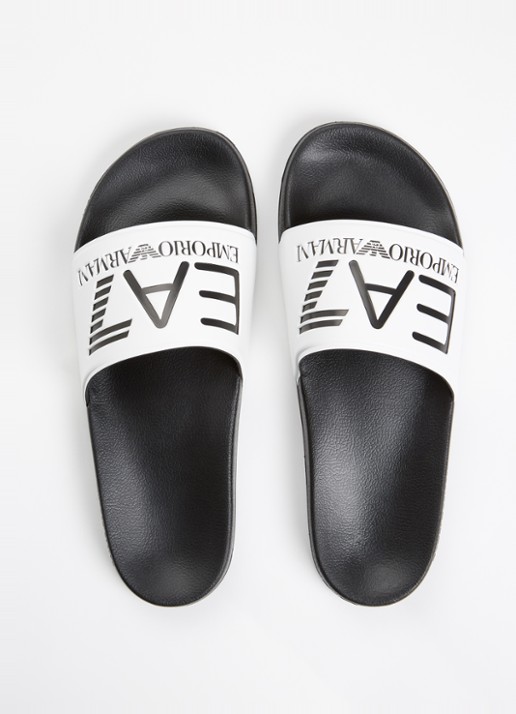 Armani Slipper met logo - detail 3 gebroken wit