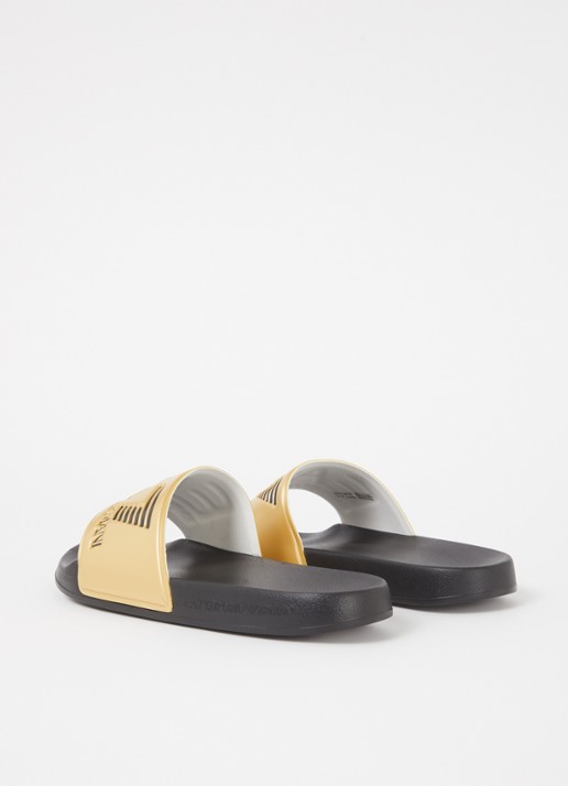 Armani Slipper met logo - achterkant goud