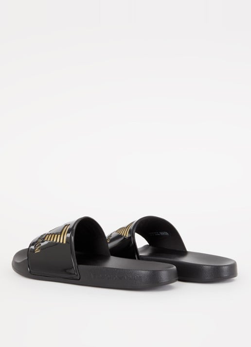 Armani Slipper met logo - achterkant 2 diepzwart