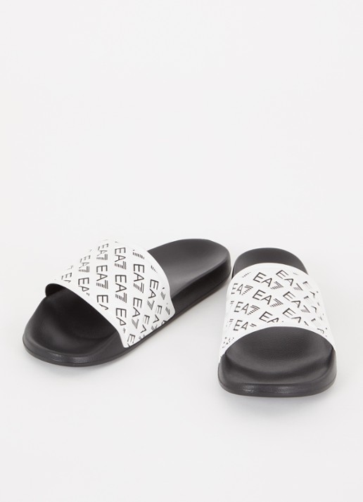 Armani Slipper met logo - detail 3 wit