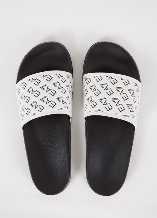 Armani Slipper met logo - detail 4 wit