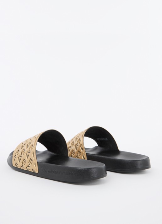 Armani Slipper met logo - achterkant 2 goud