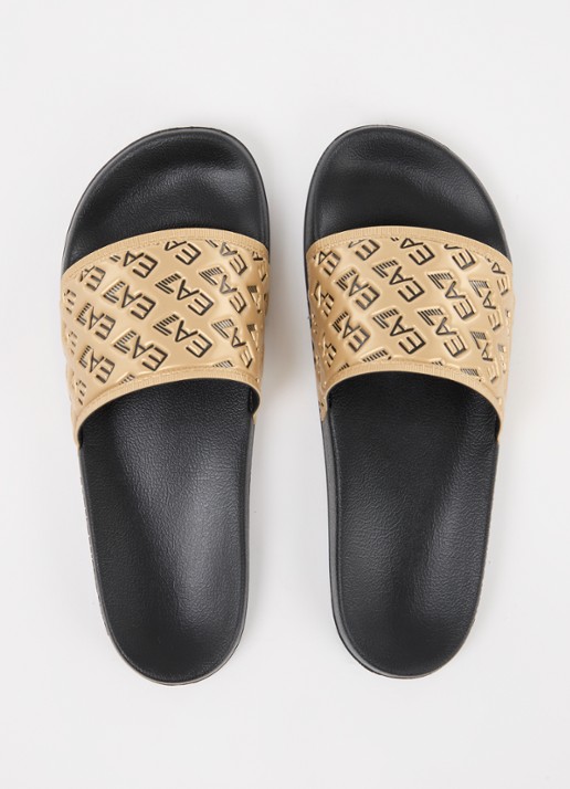 Armani Slipper met logo - detail 4 goud