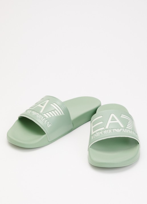 Armani Slipper met logo - detail 3 lindegroen