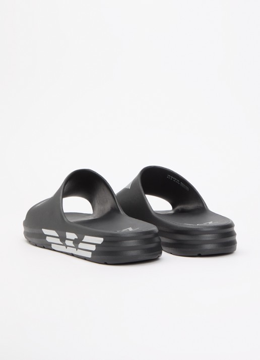 Armani Slipper met logo - achterkant 2 zwart