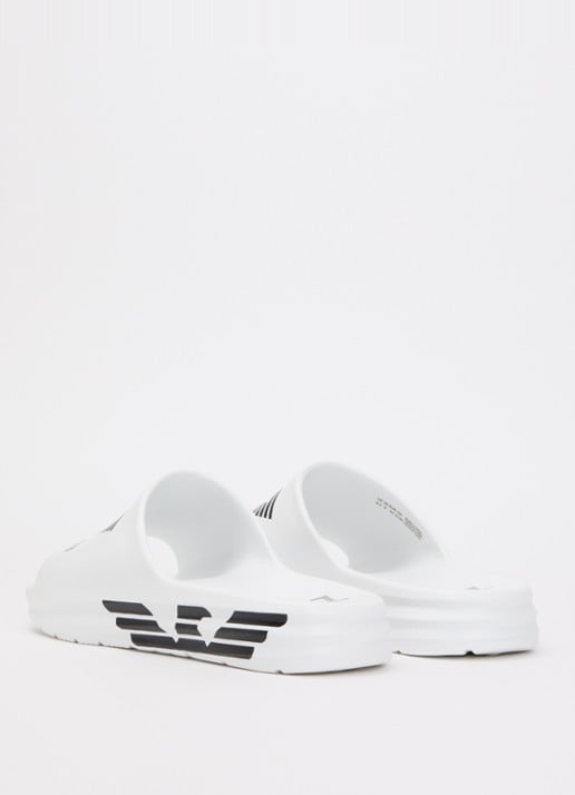 Armani Slipper met logo - achterkant wit
