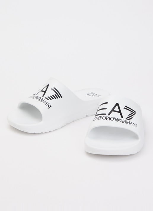 Armani Slipper met logo - detail 3 wit