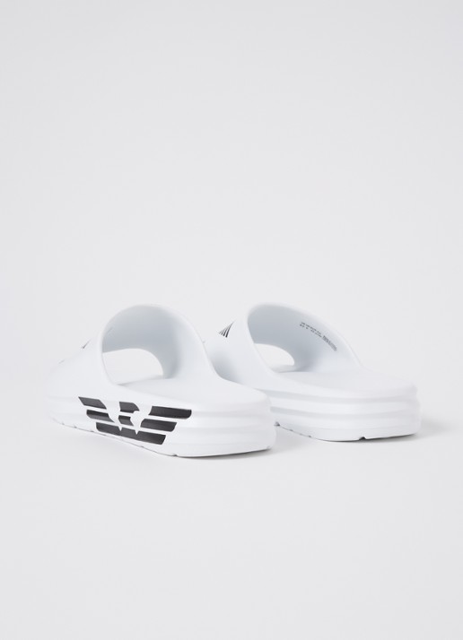 Armani Slipper met logoprint - achterkant 5 wit