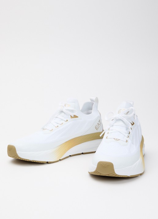 Armani Sneaker met gebreid bovenwerk - detail 3 wit