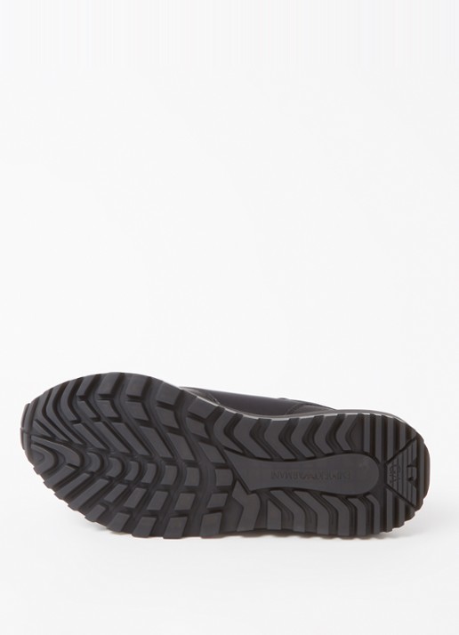 Armani Sneaker met kalfsleren details en logo - detail 5 zwart