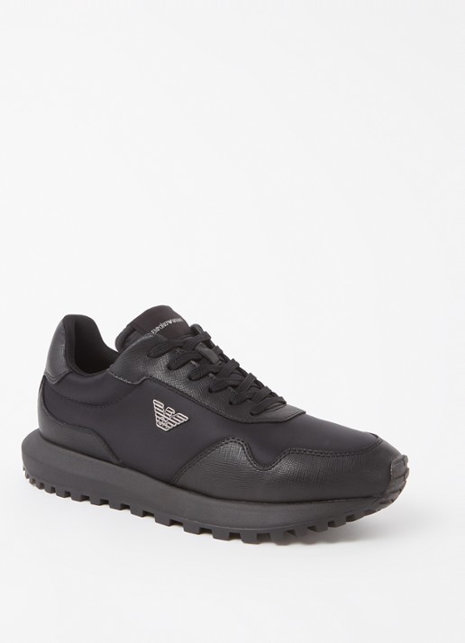 Armani Sneaker met kalfsleren details en logo