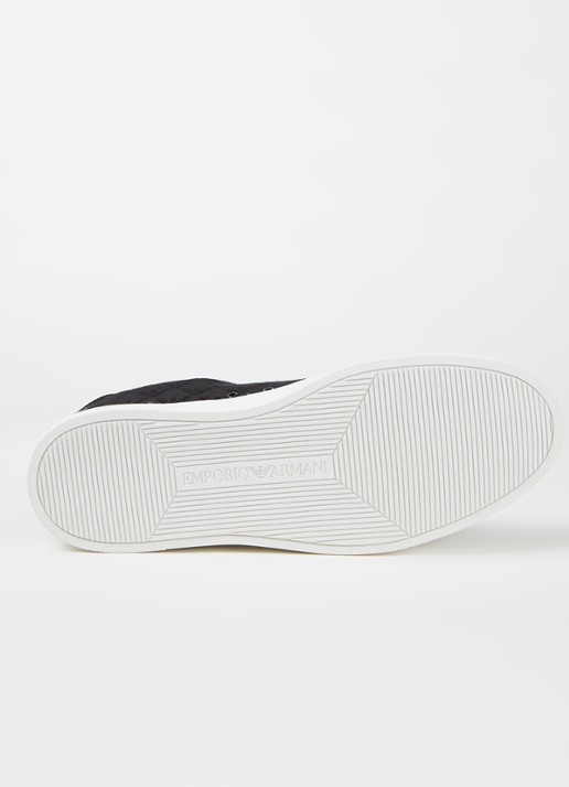 Armani Sneaker met leren details - detail 4 zwart