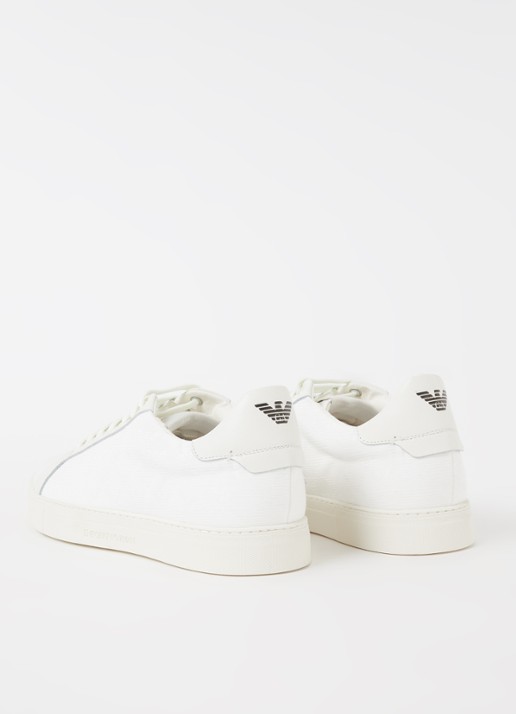 Armani Sneaker met leren details - detail 3 gebroken wit
