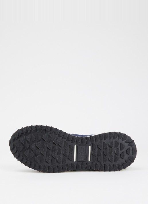 Armani Sneaker met logo en suède details - detail 5 indigo