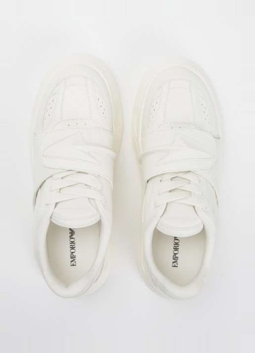 Armani Sneaker met logo - detail 3 gebroken wit