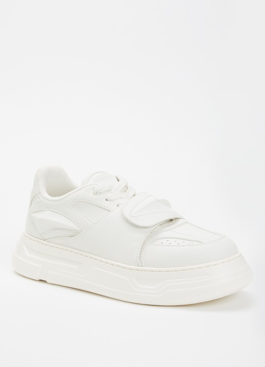 Armani Sneaker met logo - voorkant 5 gebroken wit
