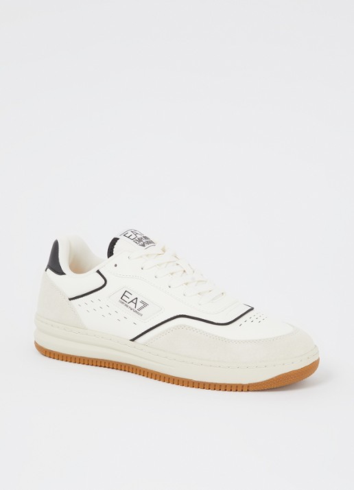 Armani Sneaker met logo - voorkant 5 gebroken wit