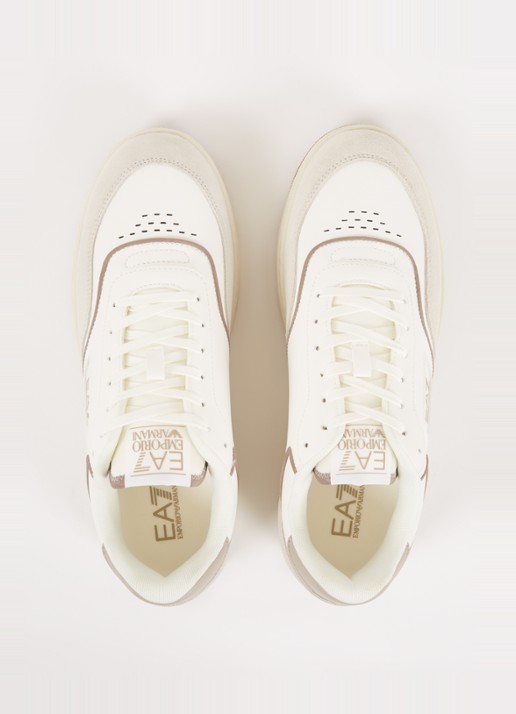 Armani Sneaker met logo - detail 3 lichtbruin