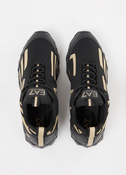 Armani Sneaker met logo - detail 4 zwart