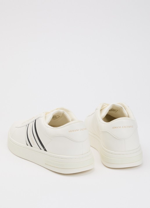Armani Sneaker met logo - achterkant 2 gebroken wit