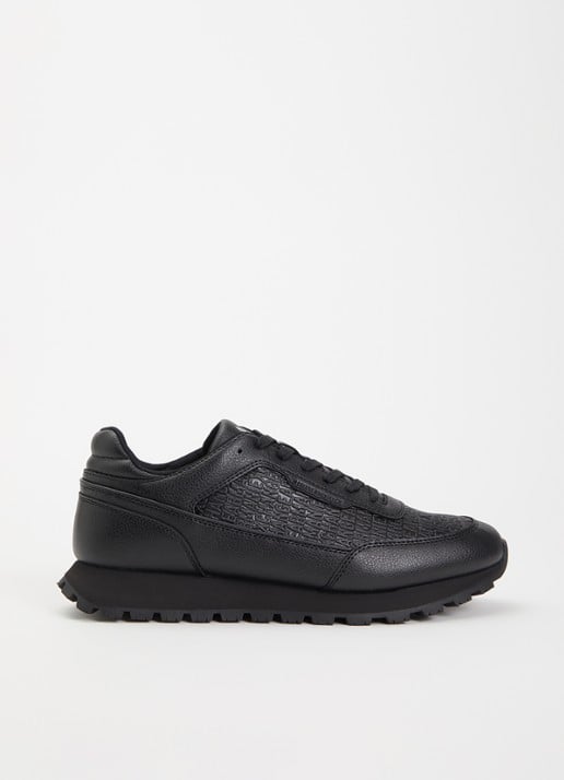 Armani Sneaker met logoprint - voorkant zwart