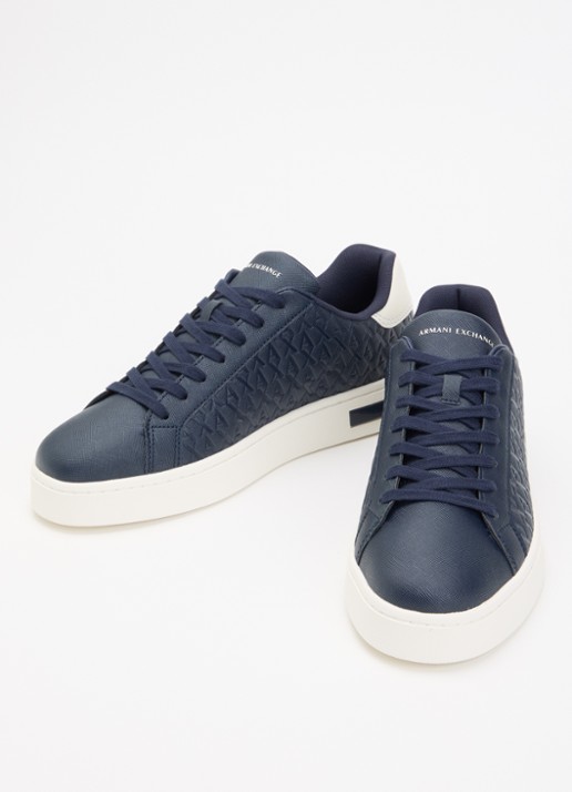 Armani Sneaker met logoprint - detail 2 navy-off white-mb513