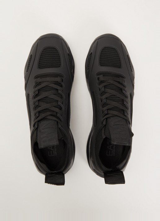 Armani Sneaker met mesh details en logo - detail 3 zwart
