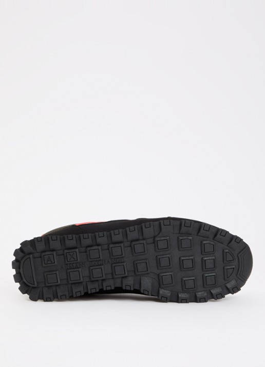 Armani Sneaker met mesh details en logo - detail 3 donkergroen