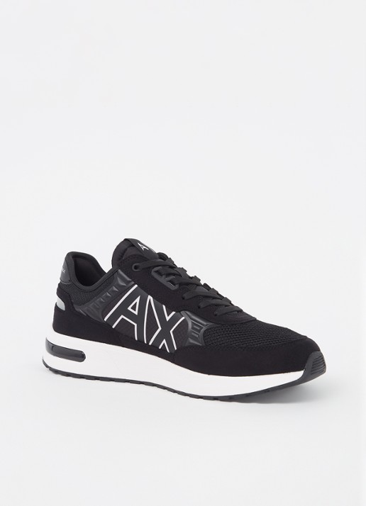 Armani Sneaker met mesh details - voorkant black