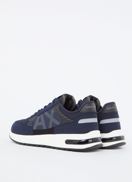 Armani Sneaker met mesh details - achterkant 3 donkerblauw