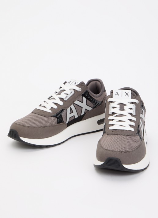 Armani Sneaker met mesh details - detail 2 donkergrijs