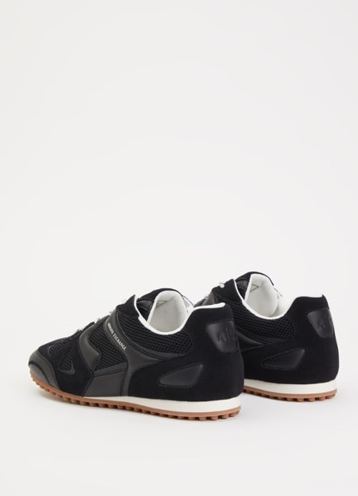 Armani Sneaker met mesh details - achterkant zwart