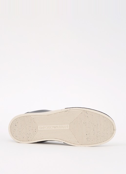 Armani Sneaker van leer met logo - detail 4 zwart