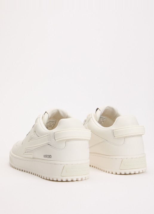 Armani Sneaker van leer met logo - achterkant wit