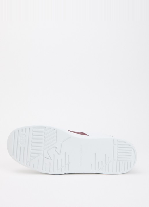 Armani Sneaker van leer met logo - detail 3 bordeauxrood